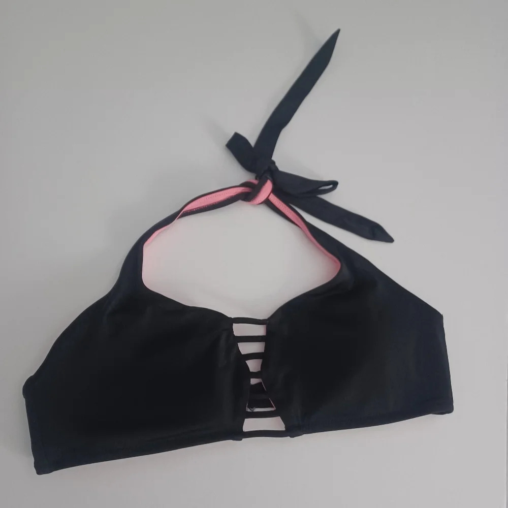 Victoria's Secret Pink Lattice Front Bikini Top Sz M